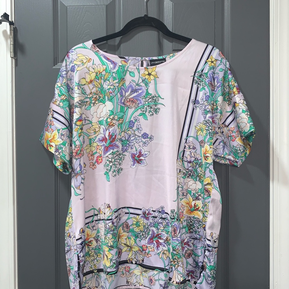 Liz Claiborne Multicolor Floral Blouse